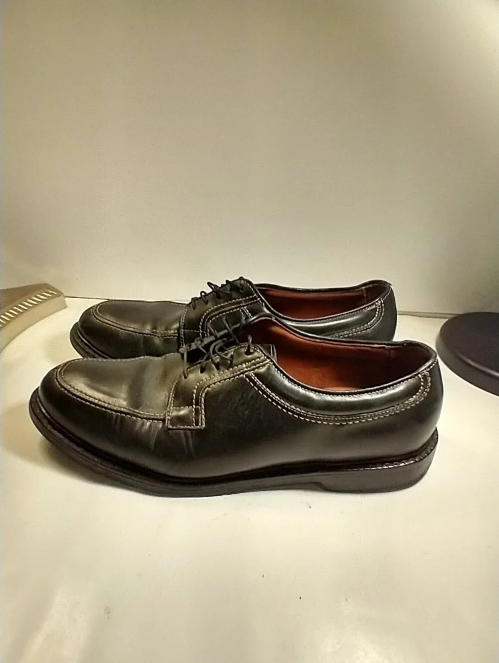 Allen Edmonds Wilbert Black Leather Split Toe Dress Shoes Men's sz 12D.